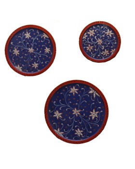 Wooden Wall Decor Plates - Set of 3 Wooden Wall Decor Plates - Set of 3